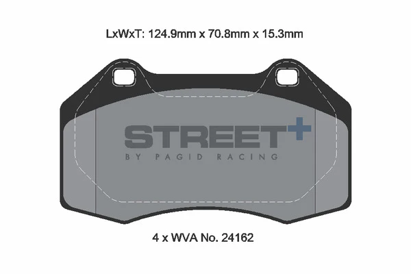 Alpine A110 Front Pagid Street+ Pads - Image 2