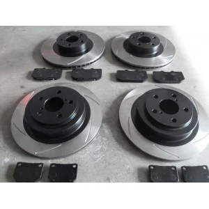 2001 + WRX Front and Rear 6 Groove Discs and kevlar pads - Image 2