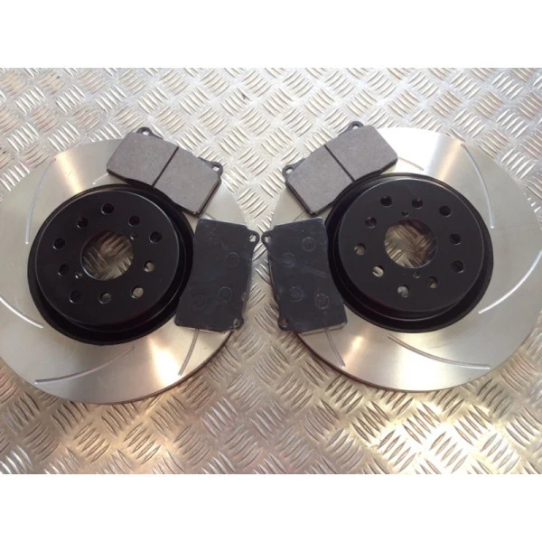 Front 6 Groove Discs and Kevlar Pads Package STI Impreza