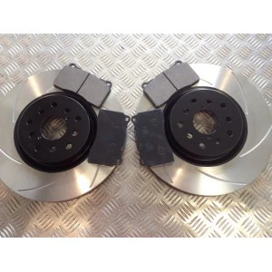 Front 6 Groove Discs and Kevlar Pads Package STI Impreza - Image 2