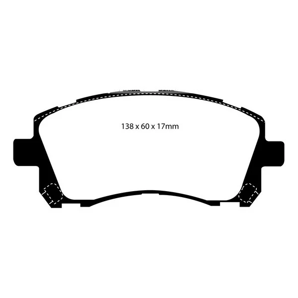 Impreza 2 Pot Kevlar Front pads Lug-Type