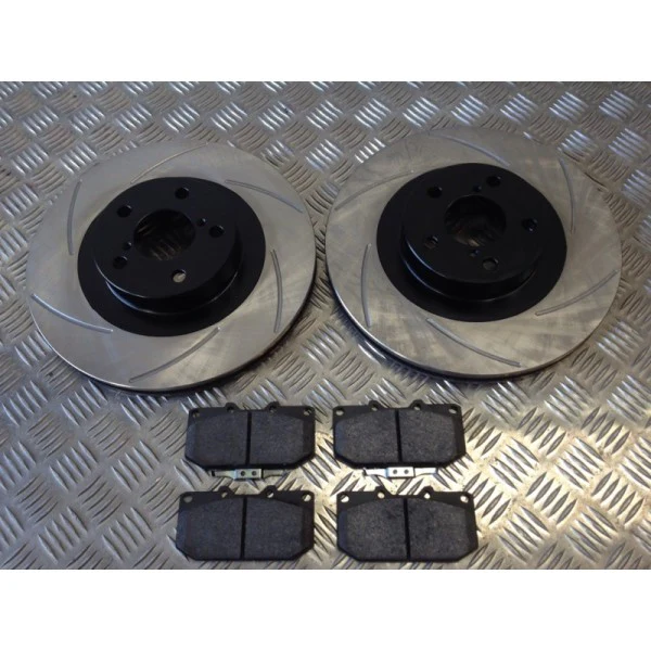 Impreza 294mm Front 6 Groove Discs and Kevlar Pads