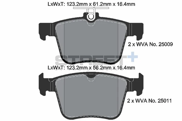 MQB Platform Rear Pagid Street+ Pads - Image 2